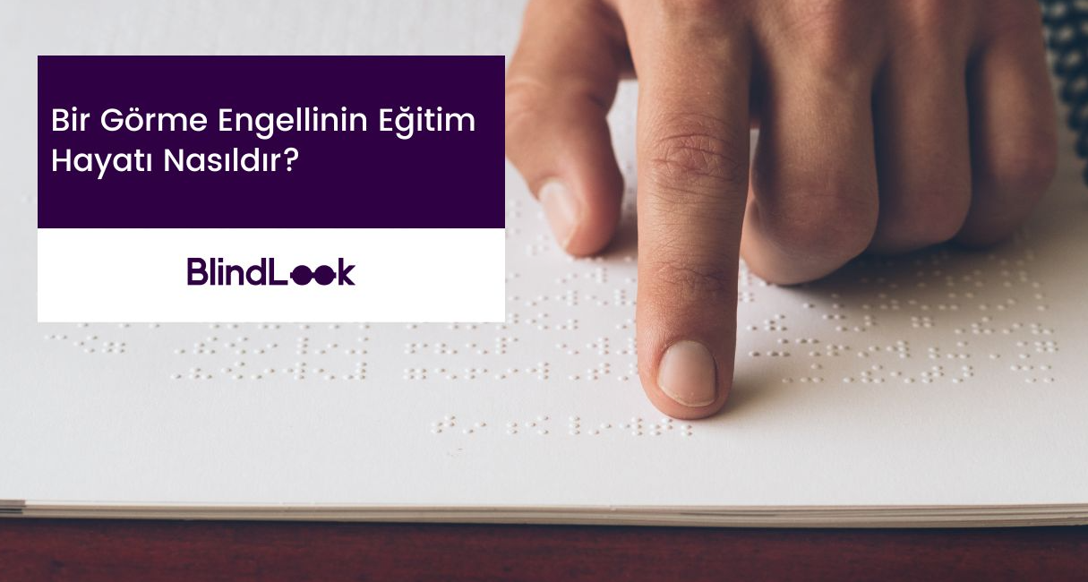 Braille Alfabesi ile bir metni okuyan bir el.